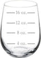 Wine Glass Goblet Measuring Cup Ounces (17 oz Stemless)