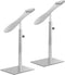 DZLOHAS Shoe Display Stand Silver, Risers Stand Countertop Adjustable Shoe Rack Retail Supplies