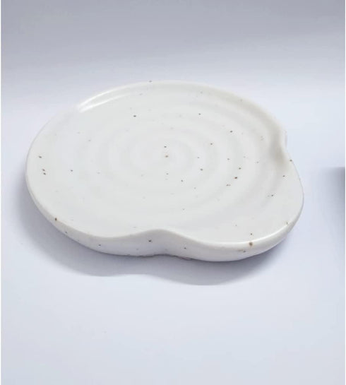Ceramic Spoon Rest for kitchen, 3.9 Inches Spoon Holder for Stove Top, Coffee Spoon Rest, Spoon Cradle, Kitchen Basics, Kitchen Accessories for Utensils