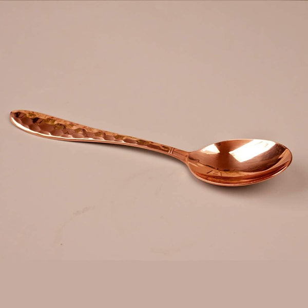 Thick Pure Copper Bowl Spoon, 17.5cm Copper Tableware Kitchen Supplies, Western Food Soup Spoon
