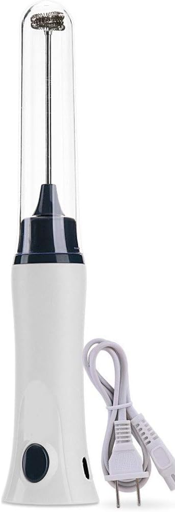 Rechargeable Eggbeater Handheld Stainless Milk Frother, Foamer Blender Coffee Mixer with Charging Cable