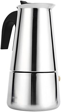 Coffee Maker - Stainless Steel Percolator Stovetop Espresso Latte Maker - Easy Clean (300ML 6 Cup)