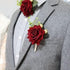 Arlai Wedding Prom Corsage and Boutonniere Set, Artificial Flower Rose Wrist Corsage with Ribbon Bracelet