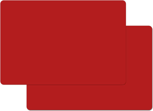 2 PCS Heat Resistant Silicone Mats for Kitchen Counter, 23.6" x 15.7" Nonskid Table Mat for Air Fryer (Red)