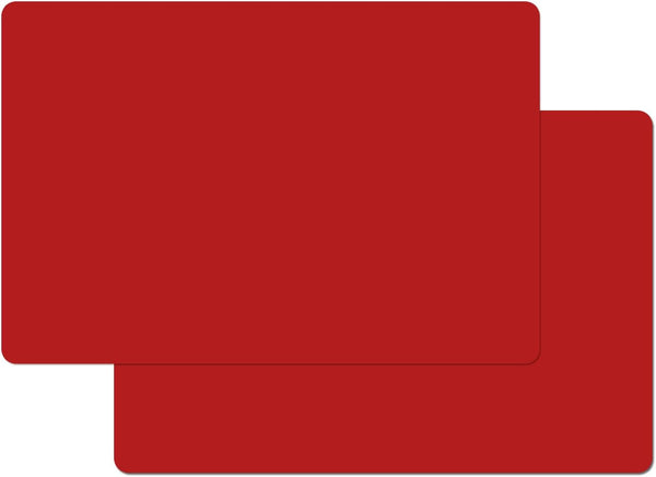 2 PCS Heat Resistant Silicone Mats for Kitchen Counter, 23.6" x 15.7" Nonskid Table Mat for Air Fryer (Red)