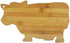 Cow Shape Bamboo Wood Cutting Board, Cow Shaped Steak Serving Board, 13.5" x 7.5", 1 Pack
