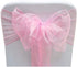Elegant Organza Chair Sashes, Sheer Fabric for Weddings, Parties, Special Events – Pack of 10, Baby Pink