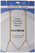 Plymor Gold Finish Wall Mountable Tray and Platter Hanger - 14.25" H x 6.5" W x 0.875" D (for Trays or Platters 16" -