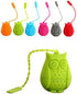 Tvoip 3Pcs Food Grade Silicone Tea Infuser Filter, Creative Cartoon Owl Tea Strainer