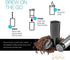 bobble French Coffee Presse, On-The-Go Use, Quick Brew, Slim Design, 14 oz (Stainless Steel)