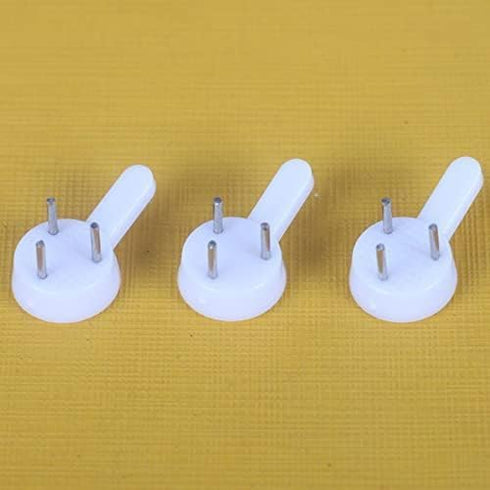 10Pcs White Non-Marking Hooks, Plastic Hanging Hooks for Painting Photo Frame Seamless Home Decor