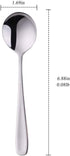 7-Inch Baikai Bouillon Soup Spoons, 18/10 Stainless Steel Finished Table Dinner Spoons Set of 4