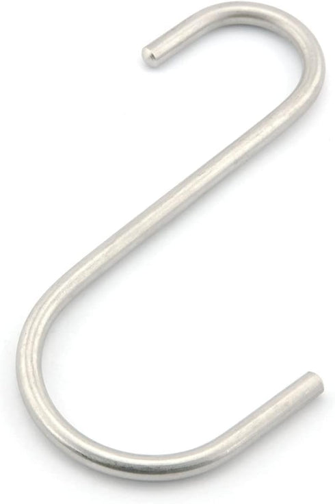 6 Pack 4.8 Inch Heavy Duty Solid Stainless Steel S Hook, Durable Hanging Hooks for Heavy Items, Tools, Auto Parts