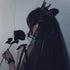 TUZAZO 10pcs Black Roses Artificial Flowers with Stems, Faux Silk Flowers for Bridal Gothic Wedding Bouquet and Home