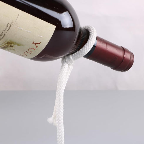 YMTengFei Magic Rope Wine Rack, Creative Metal Chain Suspension Floating Illusion Wine Rack Bottle,Magic Novelty Single