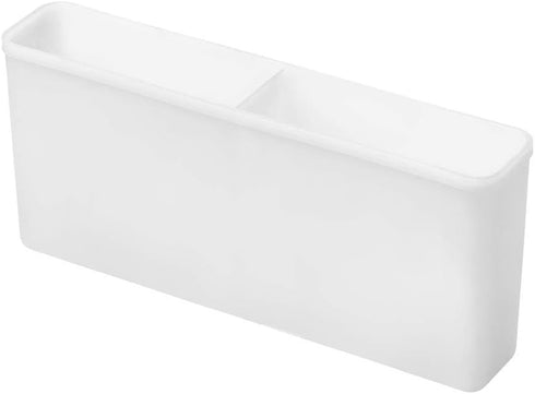 SANNO Utensil Drying Rack, Plastice Utensil Silverware Storage Holder fit for Dish Rack Over Sink, Chopsticks/Spoon/Fork/Knife Drainer Basket Flatware Storage Drainer,White, 7.75"×1.5"