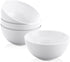 Yedio 22 oz Ceramic Cereal Bowls Set of 4, 6“ White Porcelain Bowls for Soup, Oatmeal, Rice, Fruits, Microwave