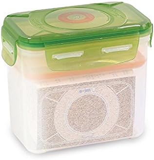 e-jen Premium Kimchi Sauerkraut Container, 0.45 gal/1.7L, Probiotic Fermentation with Inner Vacuum Lid (Earthenware