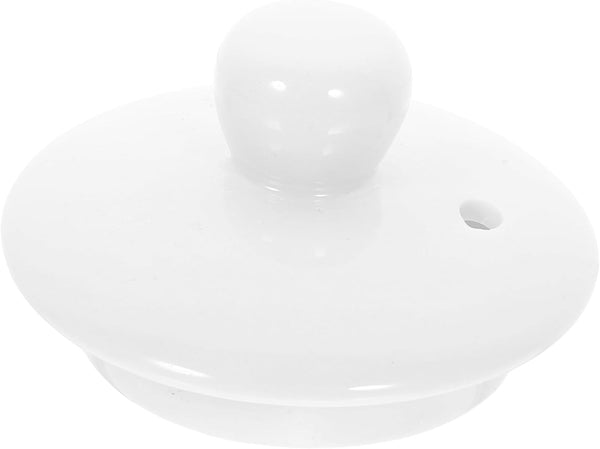 White Ceramic Teapot Lid Replacement, Polished Cover for Porcelain Teaware, Kitchen Accessory