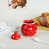 123Arts Ceramics Dot Sugar Salt Pepper Storage Jar - Seasoning Pot with Lid and Spoon