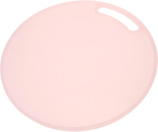 CALLARON Plastic Cutting Board, Round Kitchen Chopping Board with Hanging Hook, Non-Slip