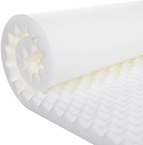 Gilbin Foam Mattress Topper, Egg Crate Hi-Density Foam Pad, Mattress Pad, and