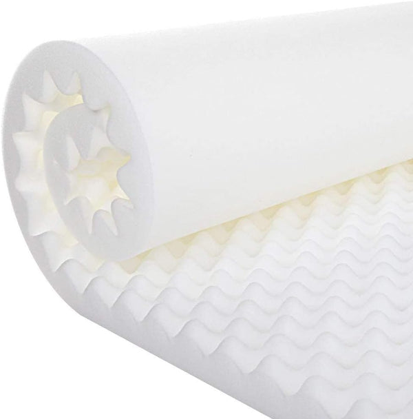 Gilbin Foam Mattress Topper, Egg Crate Hi-Density Foam Pad, Mattress Pad, and