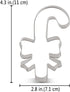 LILIAO Christmas Candy Cane with Bow/Ribbon Cookie Cutter, 2.8 x 4.3 inches, Stainless Steel
