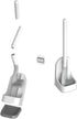 Toilet Brush with Holder, Long Handle Golf Toilet Brush 360° Deep Cleaning Flexible Silicone Wall Mounted for Bathroom
