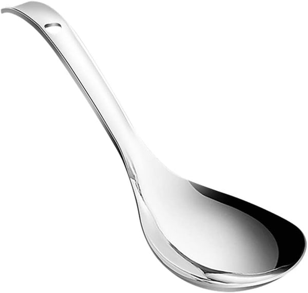 Luxshiny Stainless Steel Rice Scooper, Large Rice Paddle Soup Spoon for Home Kitchen