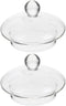 2-Pack Clear Glass Teapot Replacement Lids with Strainer Cover for Home Kitchen Teapots and Teacups