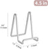 Plate Holder Easel Display Stand - 8 inch Metal Plate Stands for Display, Silver Iron Easels for Pictures, Photo
