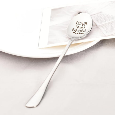 Love You More Spoon Gifts for Him Her Wife Husband Anniversary Birthday Gifts for Boyfriend Girlfriend Christmas Gift for Couples Tea Coffee Spoons Gifts for Fmaily Members Best Friends