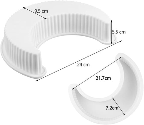 Crescent Moon Shape Silicone Cake Pan, Moonlight Sonata Mousse Cake Bread Pizza Baking Mold Kitchen Bakeware Tools by EchoDone