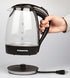 Stainless Steel Electric Water Kettle, 1.7 Liter Fast Heating with Auto Shut-Off, Cordless, Black