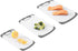 Restaurantware Comfy Grip Cutting Board Set, 3-Piece Food-Grade Kitchen Board Set with TPR Border and Handle