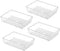 Backerysupply Clear Plastic Drawer Organizer Tray for Vanity Cabinet, 9"×6"×2", Set of 4 for Office Bathroom Makeup