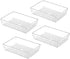 Backerysupply Clear Plastic Drawer Organizer Tray for Vanity Cabinet, 9"×6"×2", Set of 4 for Office Bathroom Makeup