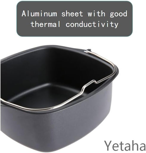 Yetaha Cake Barrel, Baking Dish HD9925/00 Nonstick for Air Fryer HD9220 and HD9230, Air Fryer Accessories