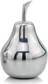 Modern Day Accents 3863 Small Polished Pear, Silver Fruit Decor, Tabletop Centerpiece, 4" L x 4" W x 6.5" H