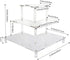 Gonice 3 Tier Acrylic Display Riser, Display Stand for Amiibo Funko POP Figures, Corner Shelf for Living Room
