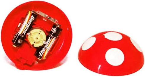 Sewroro Desktop Vacuum Cleaner, Mini Mushroom Shaped Table Dust Vacuum, Portable Corner Cleaner, Battery Operated Red