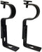 Adjustable Curtain Rod Brackets, Black, Set of 2
