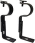 Adjustable Curtain Rod Brackets, Black, Set of 2