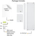 Onlysky Set 4 of Wall-Mounted Kid's Bookshelf - White Floating Nursery Book Shelves - Durable Wood Construction - Ideal