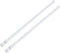 AIZESI Short Spring Tension Curtain Rods - 2 Pcs (White, 17" to 28")