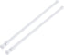 AIZESI Short Spring Tension Curtain Rods - 2 Pcs (White, 17" to 28")