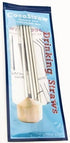 4 Stainless Steel Wide Smoothie Straws + Cleaning Brush + Citrus Peeler - CocoStraw Large Straight Straw