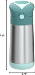 12 oz 8 12m+ b.box Insulated Water Bottle - Kids Water Bottle Stainless Steel w/Free Flow Silicone Straw, Toddler Cups