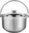 Zerodeko 18cm Stainless Steel Stock Pot with Lid, Stew Cooking Pot for Home Kitchen Restaurant